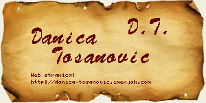 Danica Tošanović vizit kartica